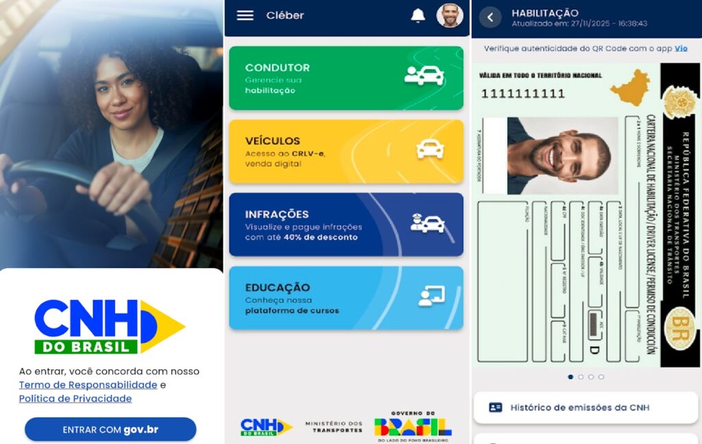 Atualize para CNH do Brasil e gerencie CRLV, multas e negociações pelo app